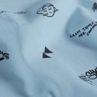 Letters, Baby Blue - Trikåtyg