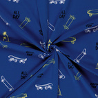 Skateboards, Cobalt - Trikåtyg