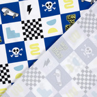 Born To Skate, White - Trikåtyg