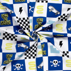 Born To Skate, White - Trikåtyg