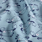 Crabs, Aqua - Jersey fabric