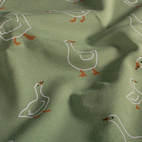 Ducks, Olive Green - Trikåtyg