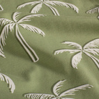 Palmtrees, Olive Green - Trikåtyg