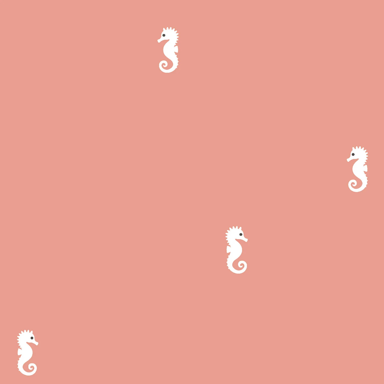 Sea horses, Pink - Trikåtyg