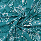 Paisley, turkos - Viscose Jersey.