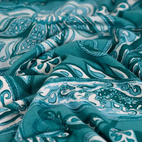 Paisley, turkos - Viscose Jersey.