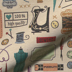 Vintage sybehör - Gobeläng tyg