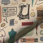 Vintage sybehör - Gobeläng tyg