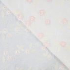 Embroidered flowers, pink - Cotton embroidery