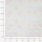 Embroidered flowers, pink - Cotton embroidery