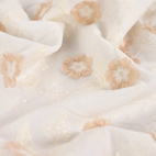 Embroidered flowers, sand - Cotton embroidery