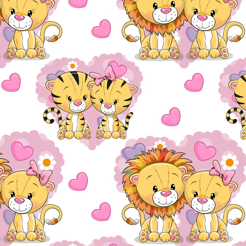 Tiger & Lion - Jersey fabric