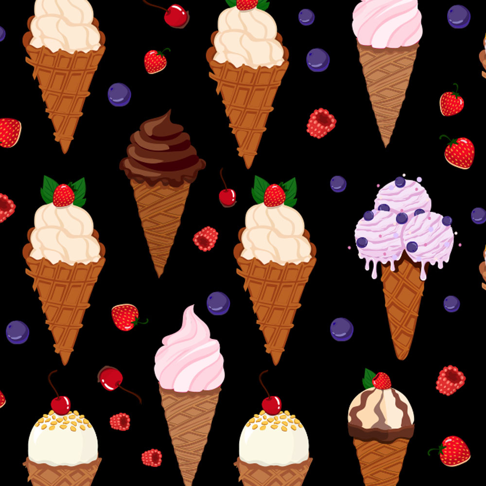 Glass och bär choklad - Trikåtyg