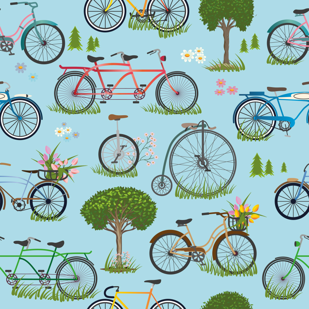 Cykeltur blå - Trikåtyg