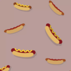 Korv med bröd gammelrosa - Trikåtyg