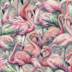 Flamingo fiesta - Trikåtyg