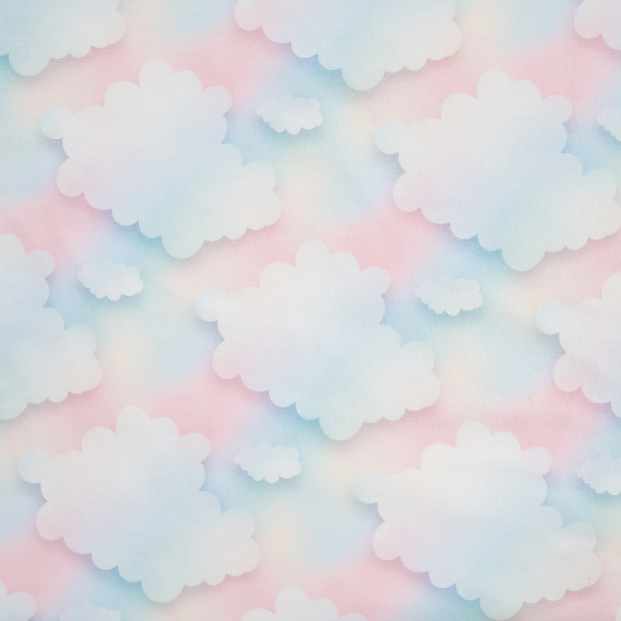 Drömmiga moln - Trikåtyg