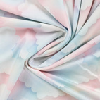 Drömmiga moln - Trikåtyg