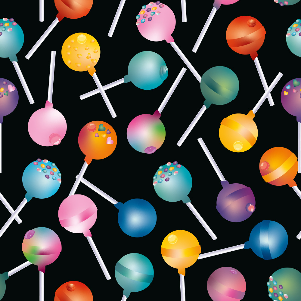 Lollipop svart - Trikåtyg