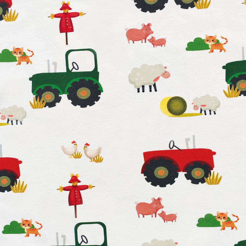 Bonde vit - Trikåtyg