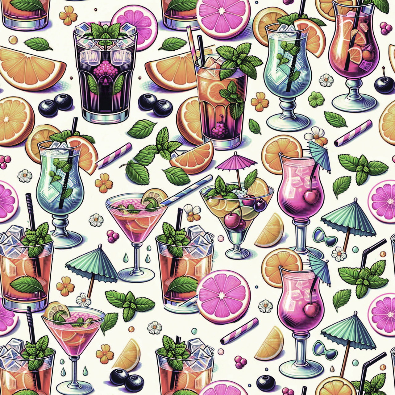 Sommardrink ljus - Trikåtyg