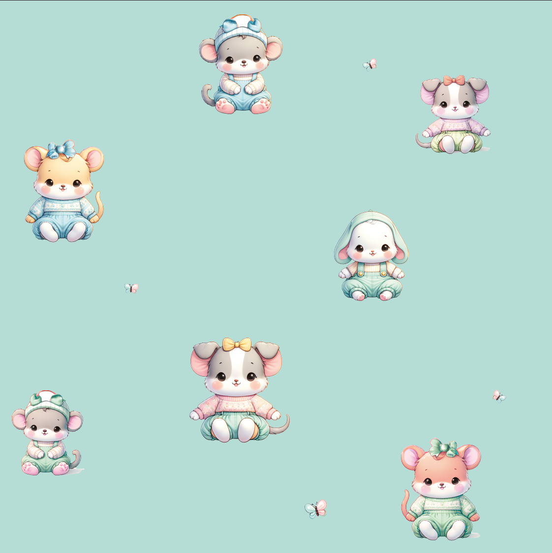 Sötisar turkos - Trikåtyg