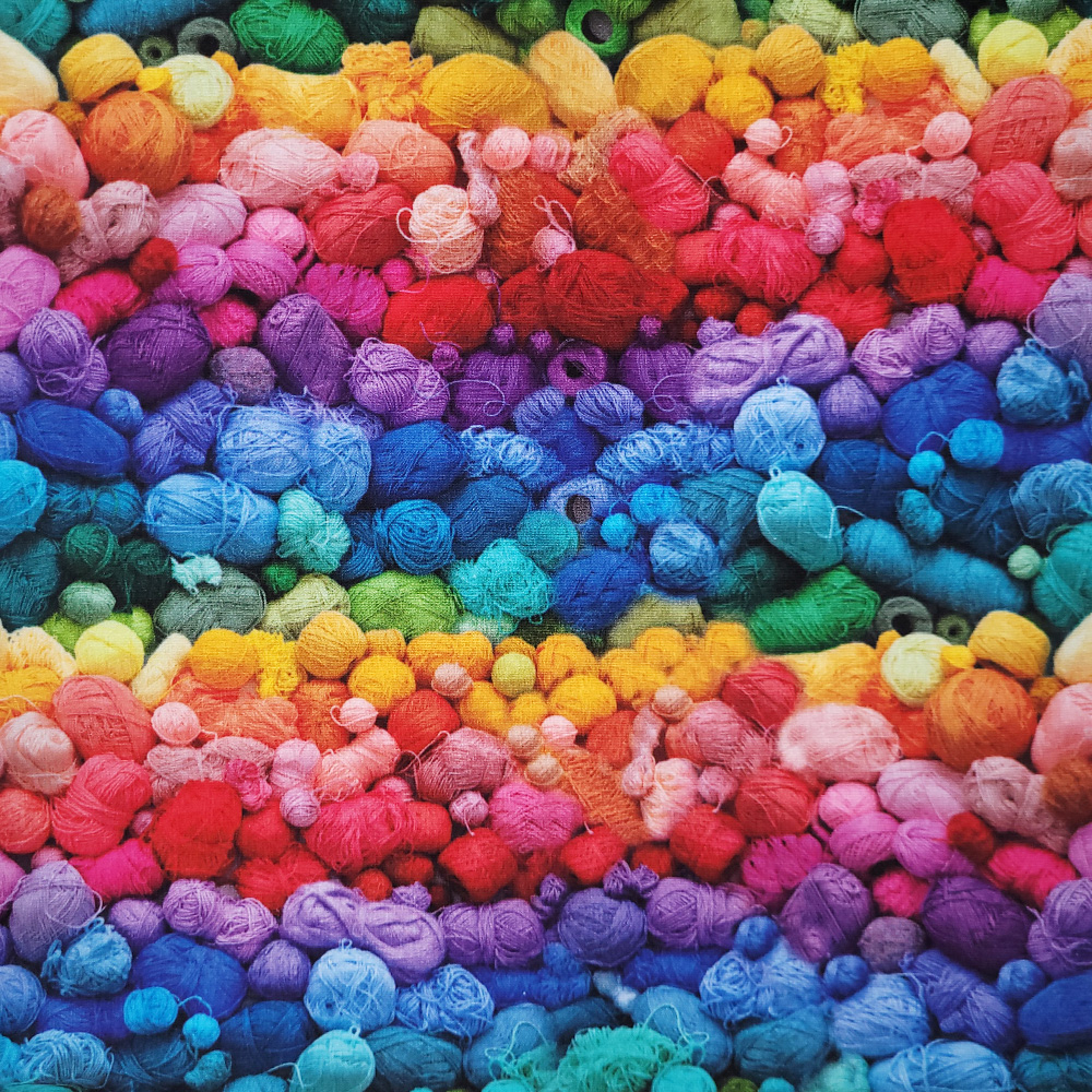 Regnbågsgarn - Trikåtyg