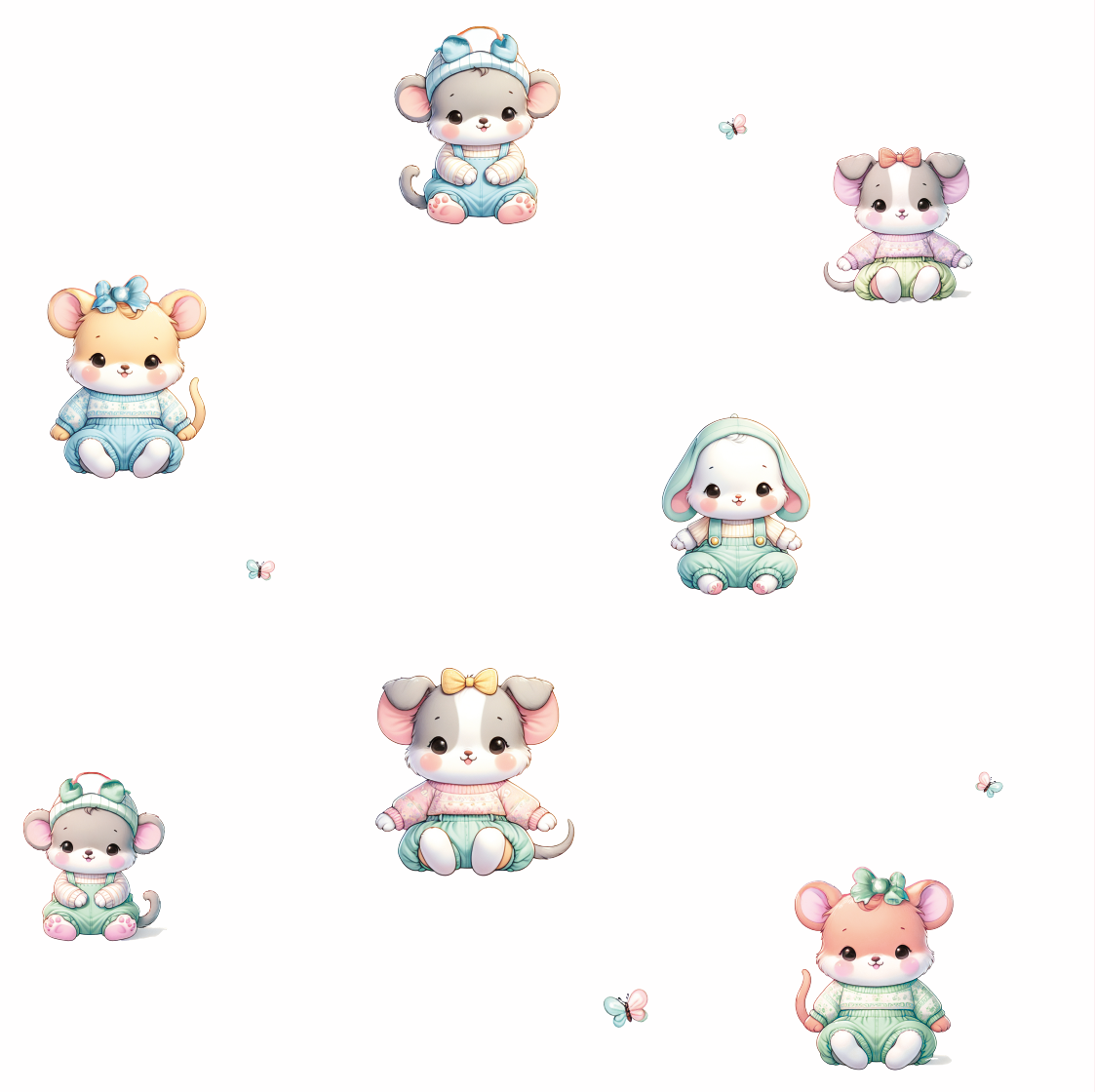 Sötisar vit - Trikåtyg