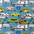 Ambulans Blå - Trikåtyg