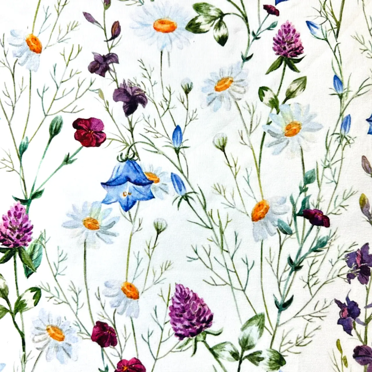 Ängsblommor - Trikåtyg