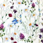 Ängsblommor - Trikåtyg