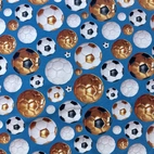 Guldbollen Blå - Trikåtyg