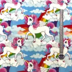 Enhörning på moln - Trikåtyg