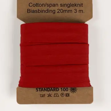 160 | Dark red -  trikåkantband, färdigvikt