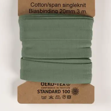 210 | Dusty mint -  trikåkantband, färdigvikt