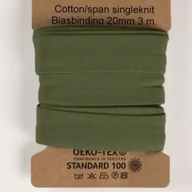 270 | Khaki -  trikåkantband, färdigvikt