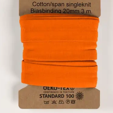 340 | Orange -  trikåkantband, färdigvikt