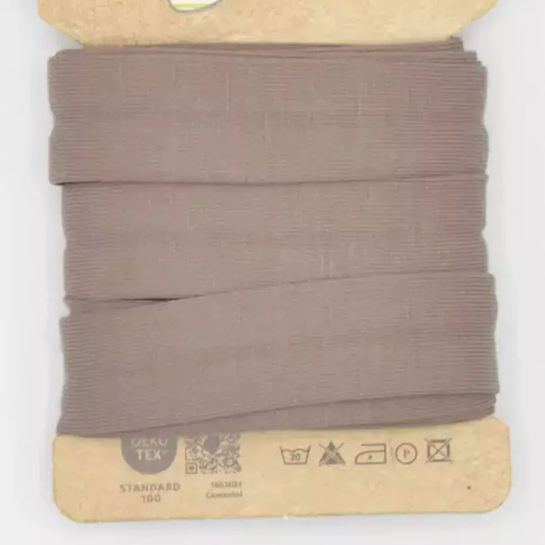 540 | Taupe - trikåkantband, färdigvikt