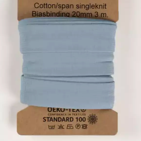 910 | Baby blue - trikåkantband, färdigvikt