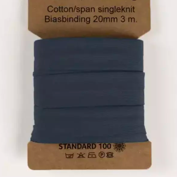 960 | Denim - trikåkantband, färdigvikt