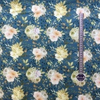 Rosen Clara Blågrå - Trikåtyg