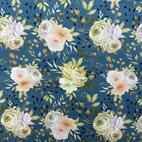 Rosen Clara Blågrå - Trikåtyg