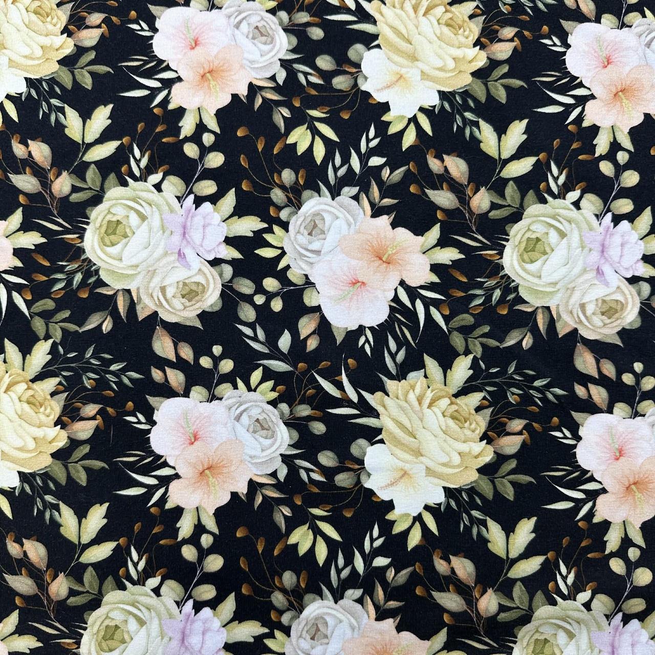 Rosen Clara Svart - Trikåtyg