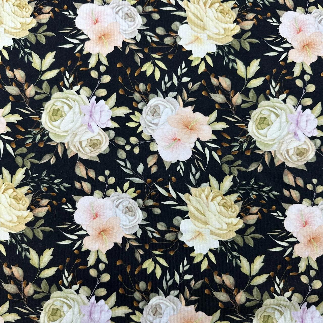 Rosen Clara Svart - Trikåtyg