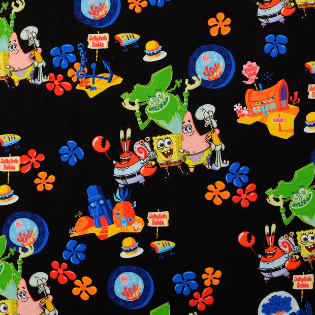 Svampbob fyrkant - Trikåtyg