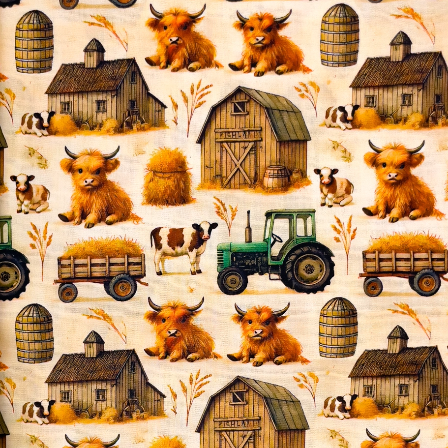 Farm Friends - bomullspoplin