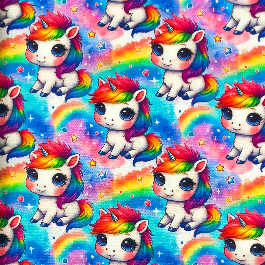 Unicorn Rainbow - cotton poplin