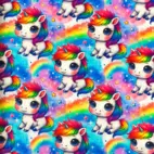 Unicorn Rainbow - cotton poplin