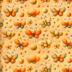 Sweet And Colorful, Peach - bomullspoplin