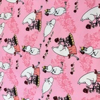 Rose garden, pink - Moomin | Woven fabric